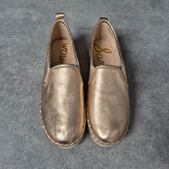 Sam Edelman Rose Gold Slip On Platform Espadrille Size 7 - Picture 2 of 10